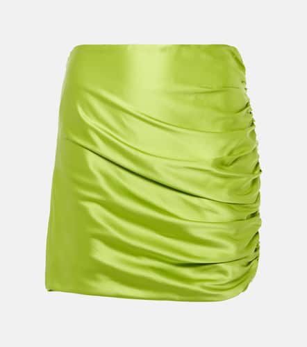 Minifalda de satén de seda fruncida - The Sei - Modalova