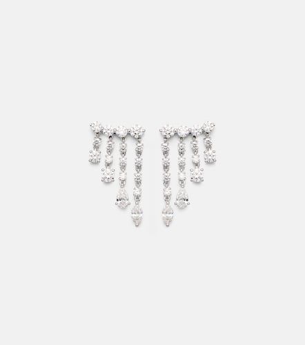 Small 18kt white gold drop earrings with diamonds - Anita Ko - Modalova