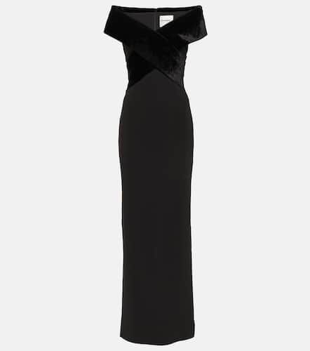 Off-Shoulder-Robe aus Cady mit Samt - Roland Mouret - Modalova