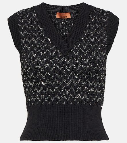 Metallic cable-knit sweater vest - Missoni - Modalova