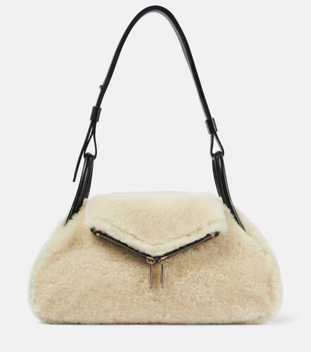 Gemini Small shearling shoulder bag - Amina Muaddi - Modalova