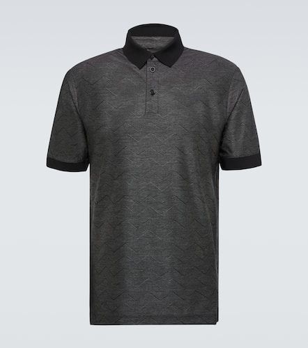 Cotton and silk polo shirt - Giorgio Armani - Modalova