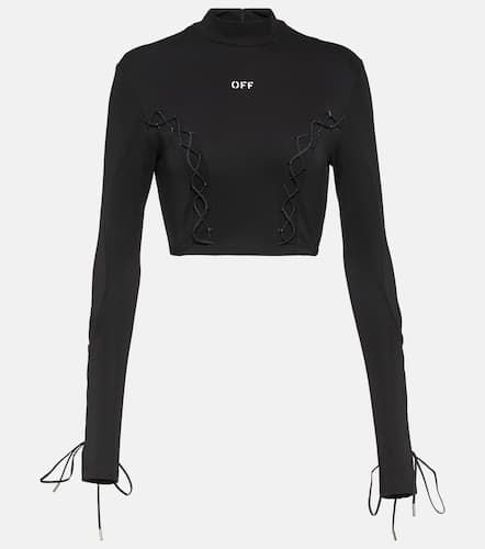 Off-White Logo laced cropped top - Off-White - Modalova