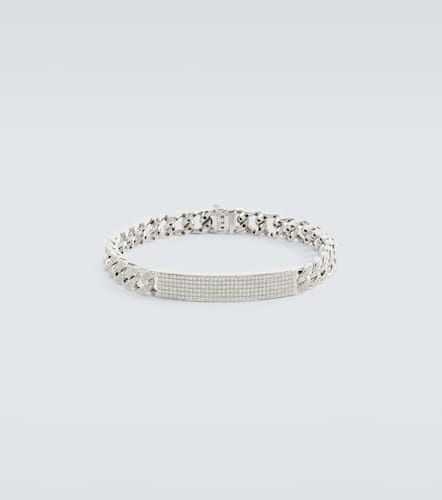 Kt white gold curb chain bracelet with diamonds - Shay Jewelry - Modalova
