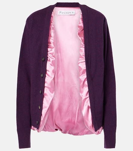 JW Anderson Wool and satin cardigan - JW Anderson - Modalova