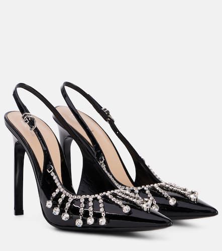 Embellished patent leather slingback pumps - Gucci - Modalova