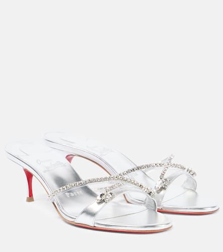 Sandalen Queen 55 aus Metallic-Leder mit Kristallen - Christian Louboutin - Modalova