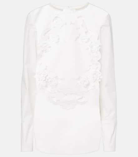 Embroidered cotton blouse - Oscar de la Renta - Modalova