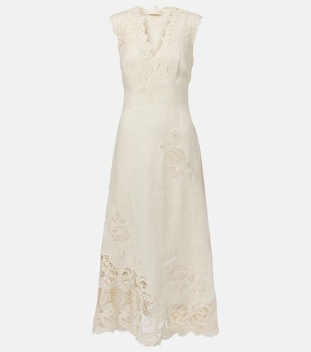 Abito lungo Olivette in lino con pizzo - Ulla Johnson - Modalova