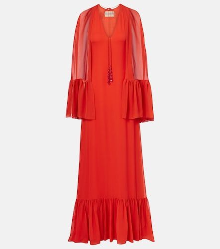 Abito lungo in georgette di seta - Valentino - Modalova