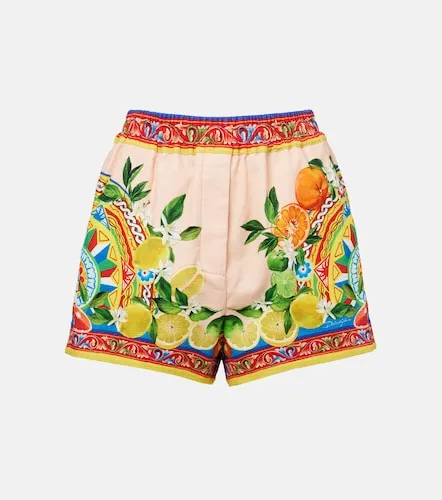 Taormina printed cotton-blend shorts - Dolce&Gabbana - Modalova