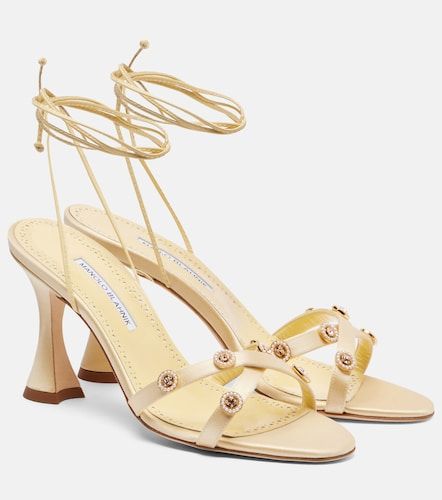Pelysaka 95 embellished satin sandals - Manolo Blahnik - Modalova