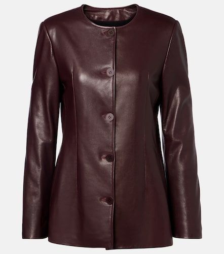 Nour Hammour Maud leather blazer - Nour Hammour - Modalova
