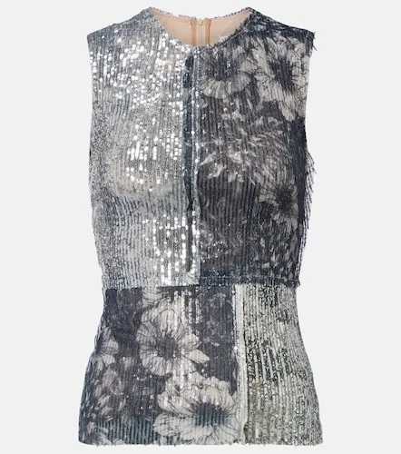 Top de patchwork con lentejuelas - Maison Margiela - Modalova