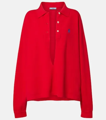 Polo de piqué de algodón con logo - Prada - Modalova