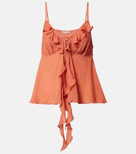 Maja ruffled chiffon top - Poupette St Barth - Modalova