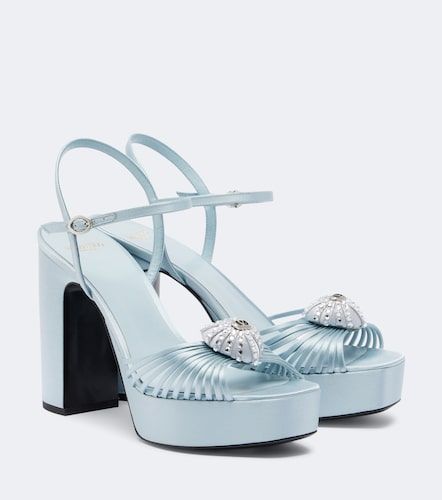 Cour Royal satin platform sandals - Valentino Garavani - Modalova
