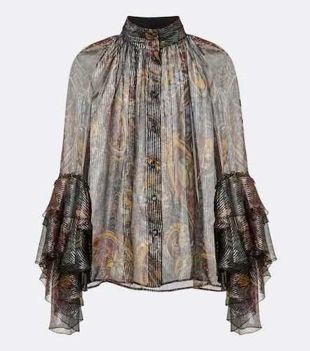 Blusa en mezcla de seda estampada - Etro - Modalova