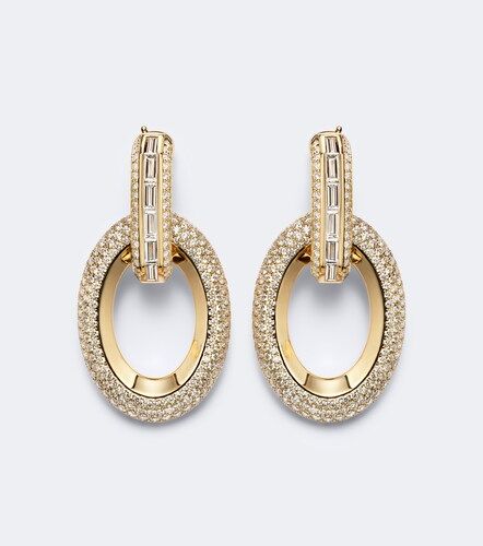 Pendientes Groove de oro de 18 ct con diamantes - Messika - Modalova