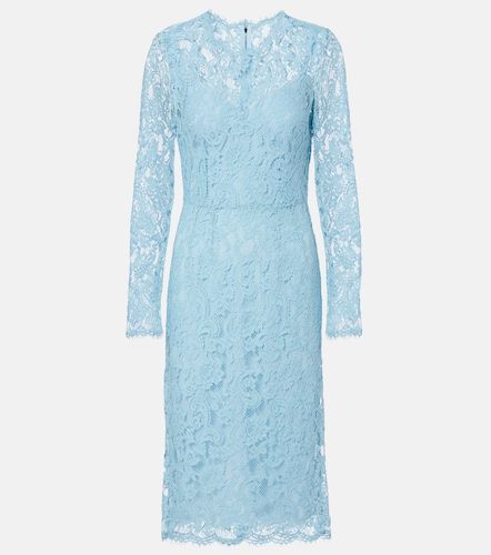 Abito da cocktail in pizzo misto cotone - Dolce&Gabbana - Modalova