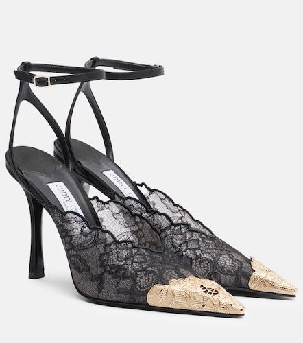 Pumps Faiz 100 aus Spitze und Leder - Jimmy Choo - Modalova