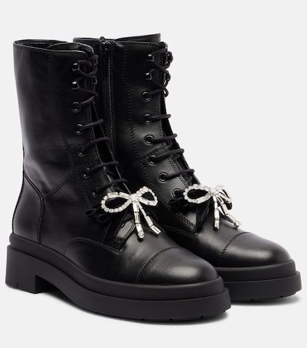 Averi bow-detail leather lace-up boots - Jimmy Choo - Modalova