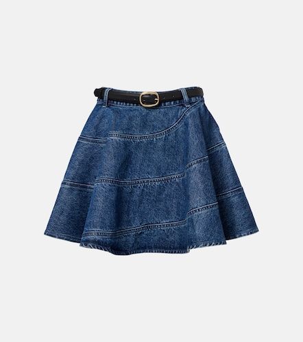 Belted denim miniskirt - Self-Portrait - Modalova