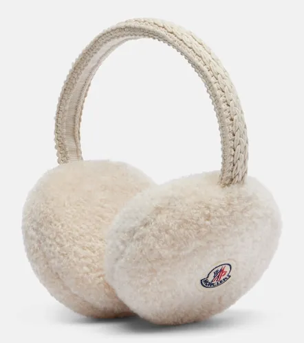 Paraorecchie in teddy con logo - Moncler - Modalova
