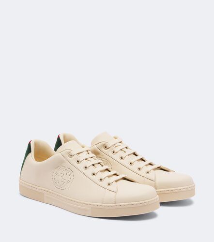 Ace Web Stripe leather sneakers - Gucci - Modalova