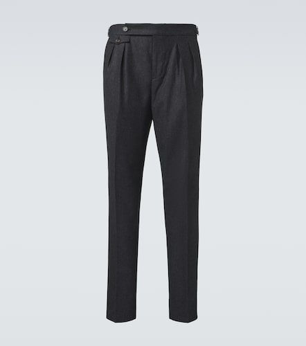 Virgin wool flannel slim pants - Brunello Cucinelli - Modalova