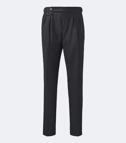 Virgin wool flannel slim pants - Brunello Cucinelli - Modalova