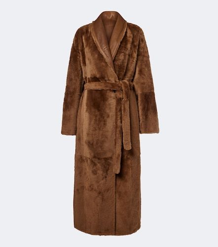 Reversible shearling and leather wrap coat - Yves Salomon - Modalova
