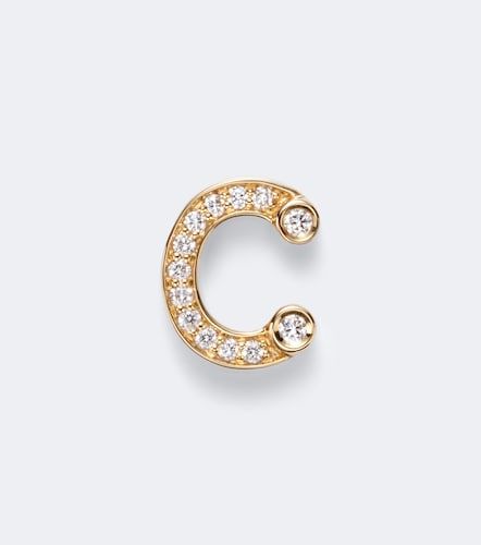 Initial Petite C 18kt single earring with diamonds - Sophie Bille Brahe - Modalova