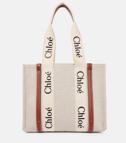 ChloÃ© Woody Medium canvas tote - Chloe - Modalova