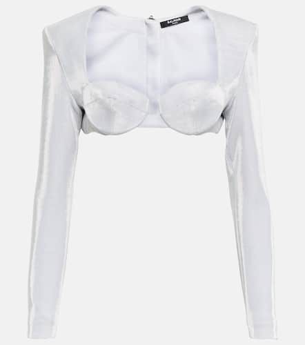 Balmain Metallic crop top - Balmain - Modalova