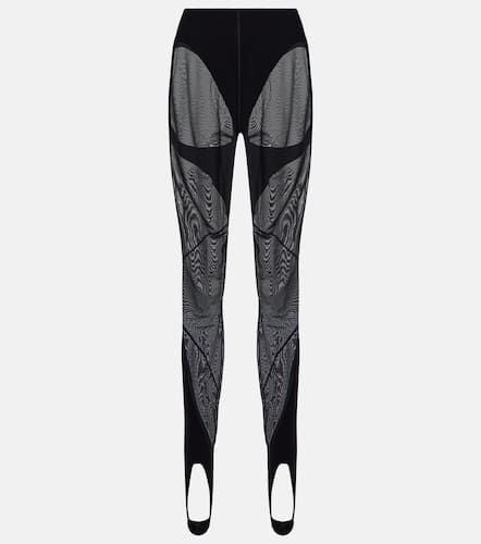 X Mugler Flock Shaping paneled stirrup leggings - Wolford - Modalova