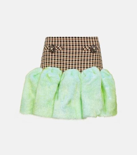 Checked wool and cotton miniskirt - Area - Modalova