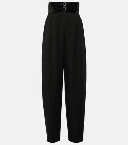 AlaÃ¯a High-rise wool wide-leg pants - Alaia - Modalova