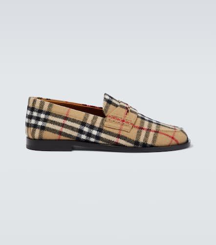 Check felted penny loafers - Burberry - Modalova