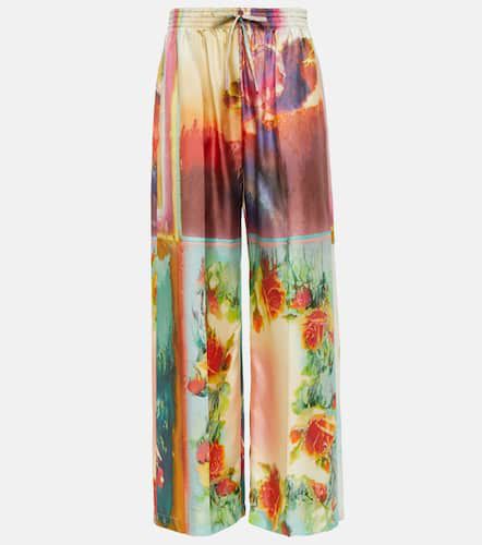 Pantalones anchos de seda estampados - Jean Paul Gaultier - Modalova