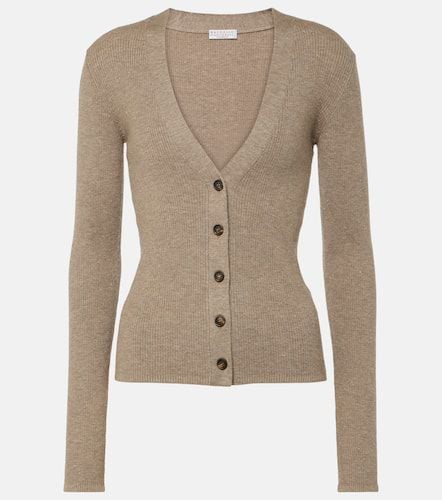 Ribbed-knit cardigan - Brunello Cucinelli - Modalova