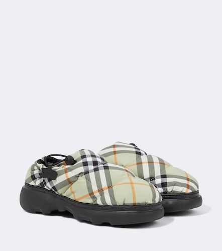 Check quilted mules - Burberry - Modalova