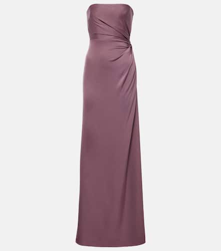 Strapless satin crÃªpe gown - Alex Perry - Modalova