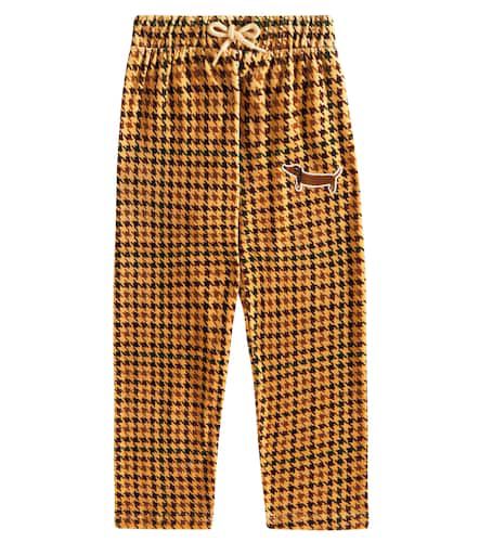 Houndstooth cotton velour pants - Mini Rodini - Modalova