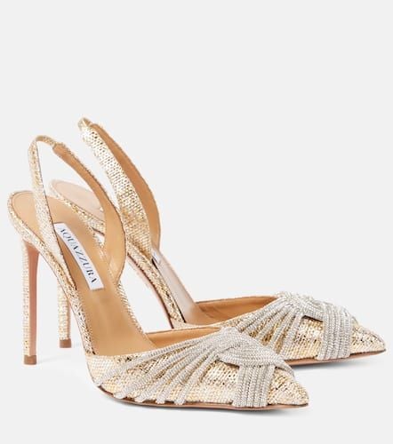 Gatsby Sling 105 embellished slingback pumps - Aquazzura - Modalova