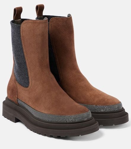 Monili suede Chelsea boots - Brunello Cucinelli - Modalova