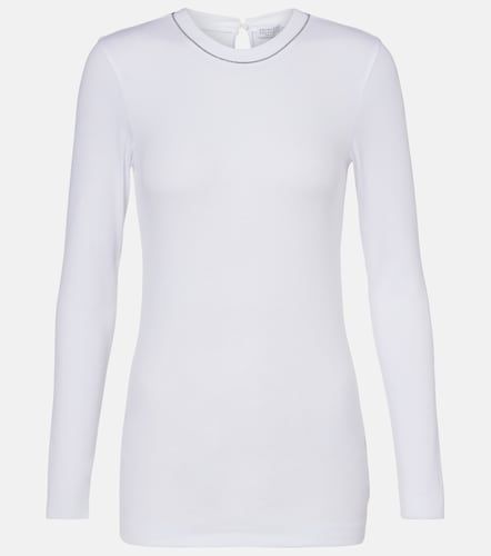 Top in misto cotone - Brunello Cucinelli - Modalova