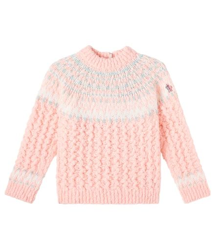 Jersey en mezcla de lana en jacquard - Moncler Grenoble Enfant - Modalova