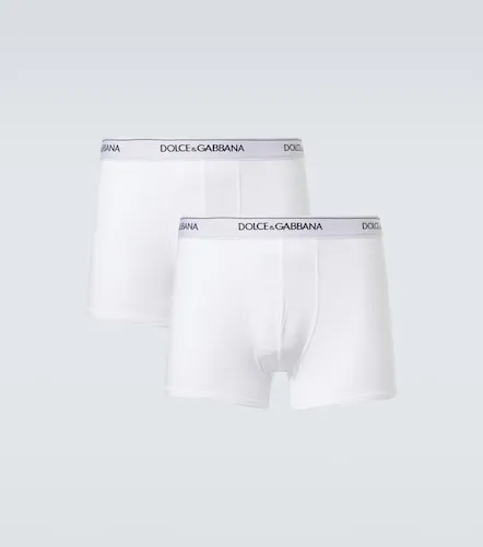 Set of 2 logo cotton-blend boxer briefs - Dolce&Gabbana - Modalova