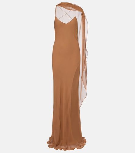 Vestido de fiesta de satén de seda con capa - The Sei - Modalova